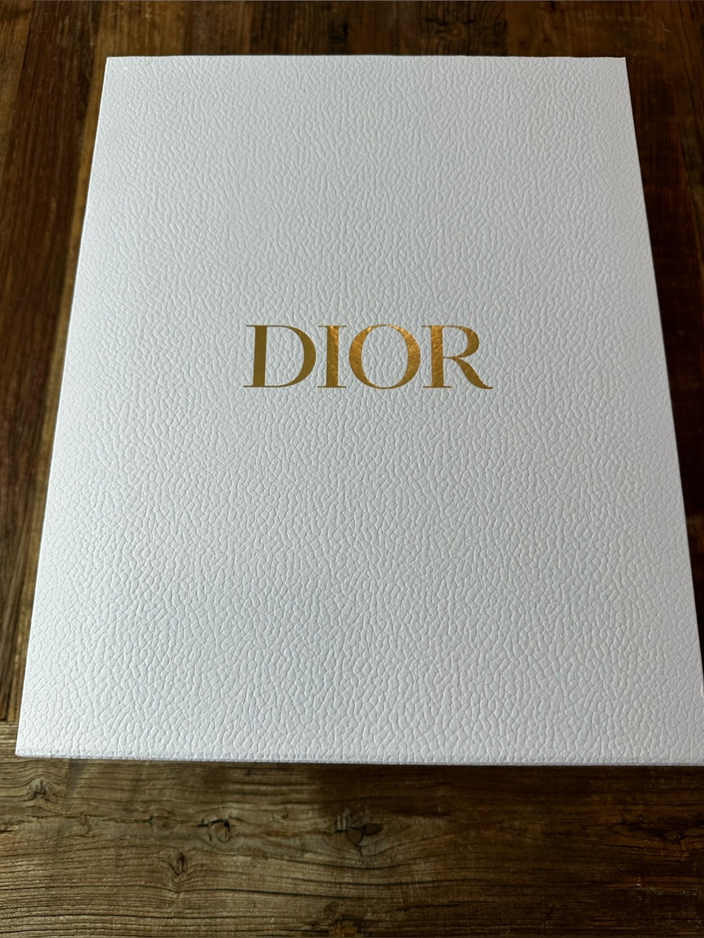 Dior White Gift Box with Gold Logo